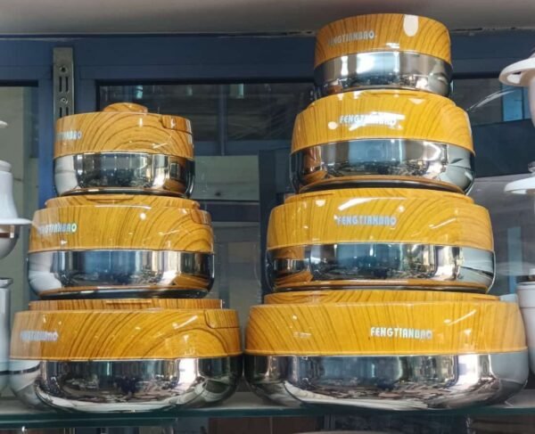 Ensemble de Bols Isothermes en Inox et Bois